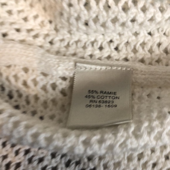 4/$25 Christopher & Banks Tie Front Open Weave Top - Picture 3 of 3